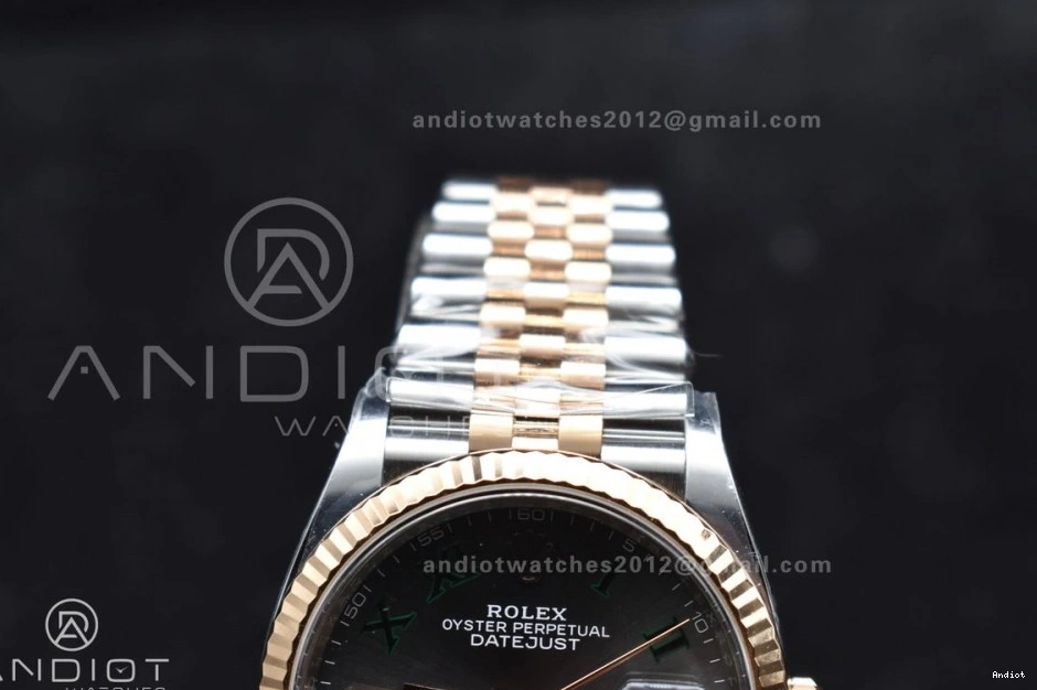 DateJust 126231 Jubilee Gray DIal Steel Edition Green SS Premium on Bracelet VR Roman 567 Marker RG 36 Clean Best 904L 1:1 0705